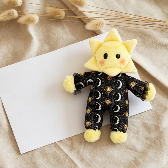 Stern Plüschtier für Kinder Weiches Kuscheltier mit Sternen-Mond-Print Niedriges Kuschelkissen Geburtstagsgeschenk für Mädchen