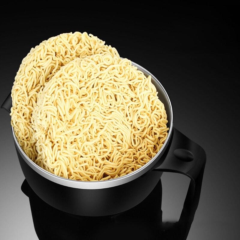 Round instant noodle bowl with lid and large capacity stainless steel handles Cooking Kitchen noodle bowl with lid Rice | Bowls