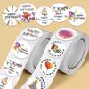 Crayon Happy Birthday Roll Stickers - 500 Sheets for Journals, Envelopes, and Decorations