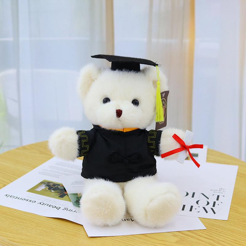Bear Teddy Mortarboard Plush Stuffed Toy Doll Room Decor Birthday Kids Gift