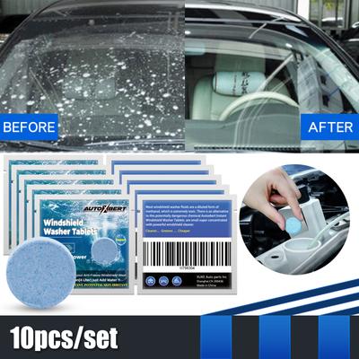 10 PCS (1PC=4L) Limpador de para-brisa de carro Limpador de vidros Comprimidos de limpeza sólida para automóveis Limpador de vidros de para-brisas de carro Acessórios para carros