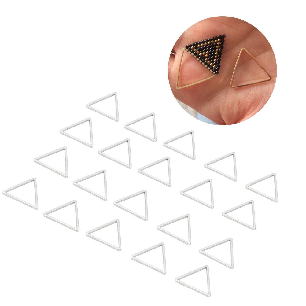 20pcs Geometric Hollowed Pendant DIY Craft Jewelry Earrings Making Accessories (15mm Triangles)