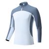 Men's Quick-Dry Long Sleeve Running T-Shirt with Stand Collar and Half Zip, Solid Color Fitness Training Top