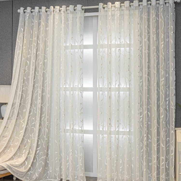 Window Screen Living Room Balcony Bedroom Shade White Screen Curtain Modern European Style