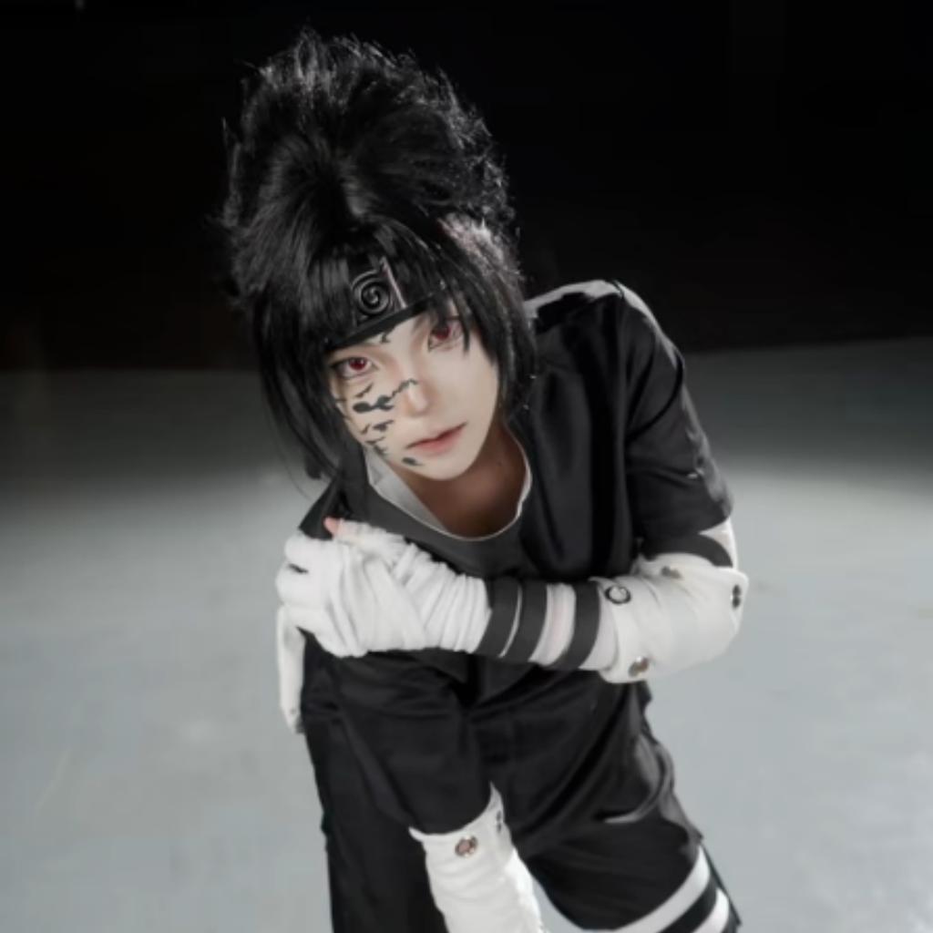 Naruto Anbu Kakashi Cosplay Full Set, Men Anbu Uniform with Konoha Shoes and Fox Mask Complete Outfit