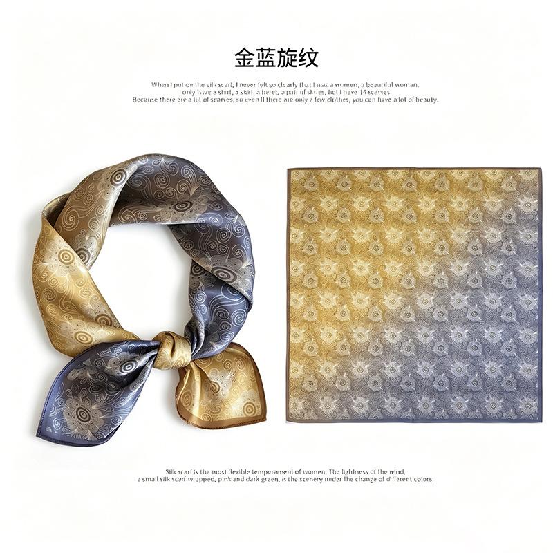 [111 mulberry silk] Korean version of classic cashew nut flower bag headscarf, small square scarf, shirt, suit, thin silk silk scarf