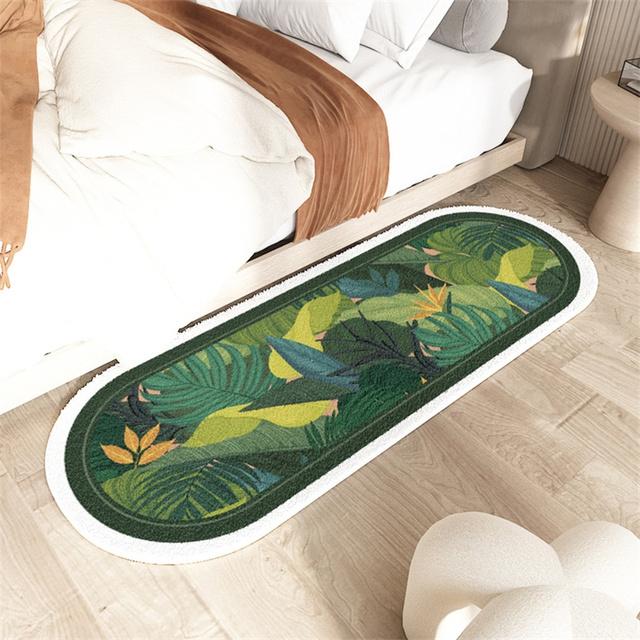 Covor cu imprimeuri pastorale cu frunze pentru dormitor Covoare moi pufoase pentru noptieră Copiii se joacă Covoare lungi pentru podea Covoare pentru balcon Decor pentru acasă