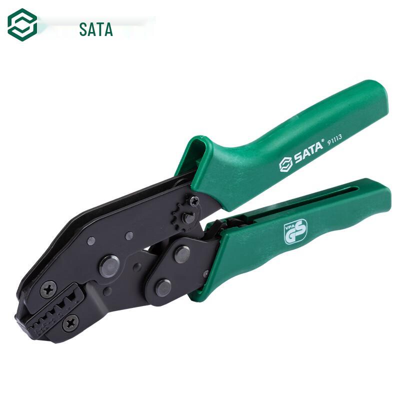 SATA 91112 Precision European Terminal Crimping Plier 7.5 Inch (0.14-2.5MM2)