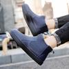 Fashion rain shoes men's short tube adult non-slip water shoes student rain boots fleece thermal rubber shoes work rubber shoes overshoes