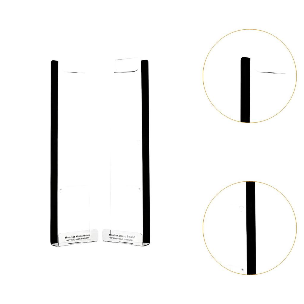 2Pcs Monitor Memo Boards Portable Fashion Acrylic Screen Mounted Memo Pads