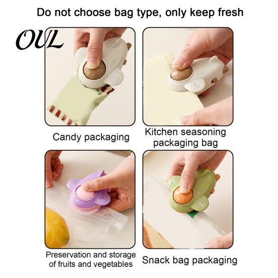Portable Kitchen Sealer Mini Magnetic Bag Sealer, Airplane Shape Heat Sealing Machine, Tool Type-C Charging for Food Snack Storage Packaging