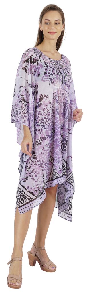 Moomaya Summer Bikini Cover Up Kaftan For Womens Sexy Sheer Swimwear Caftan Beach