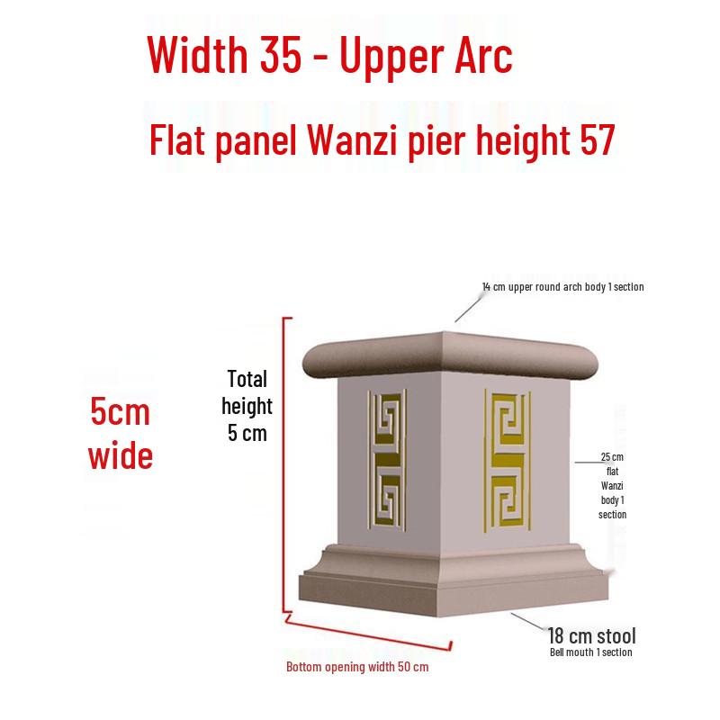 European Villa Courtyard Roman Column Base for Exterior Wall Decoration