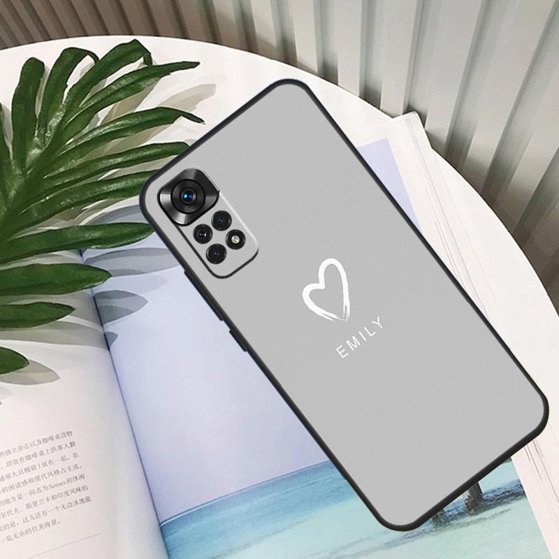 Pastel Name Custom Initials Phone Case For Xiaomi Redmi Note 12 11 10 8 9 Pro Note 9S 10S 11S Redmi 9C 12C 9T 10C Cover