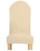 Cover Chair Rounded Backrest Cream Velvet