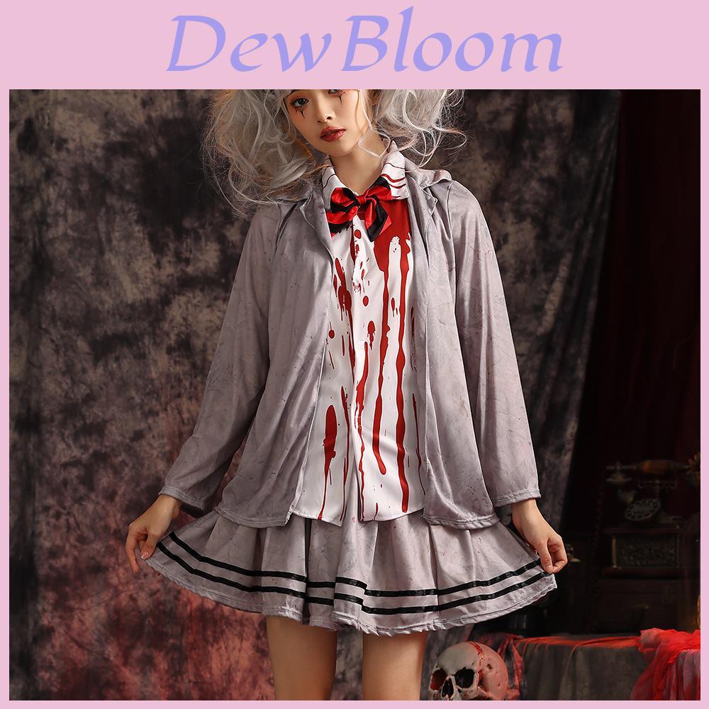 Costume da Bambina Zombie di Halloween con Pizzo e Rete per Bambini