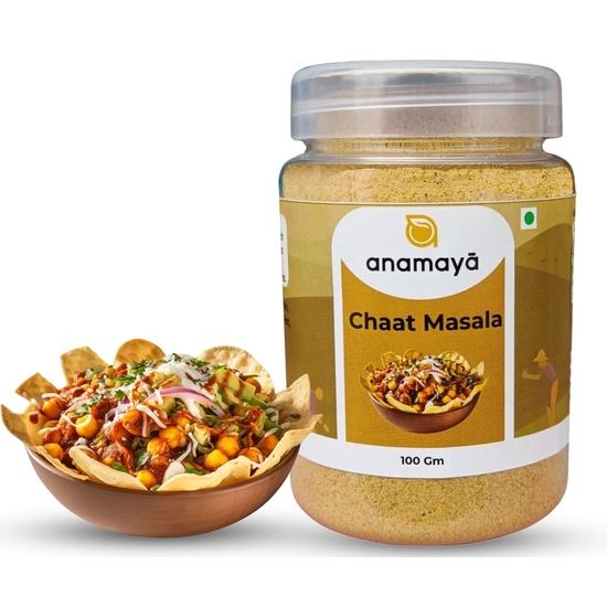 Anamaya Chaat Masala Powder | Chat Masala Powder | Desi chaat masala | 100 Gms | Packed in easy reusable storage jar | Pack of 1 100GM