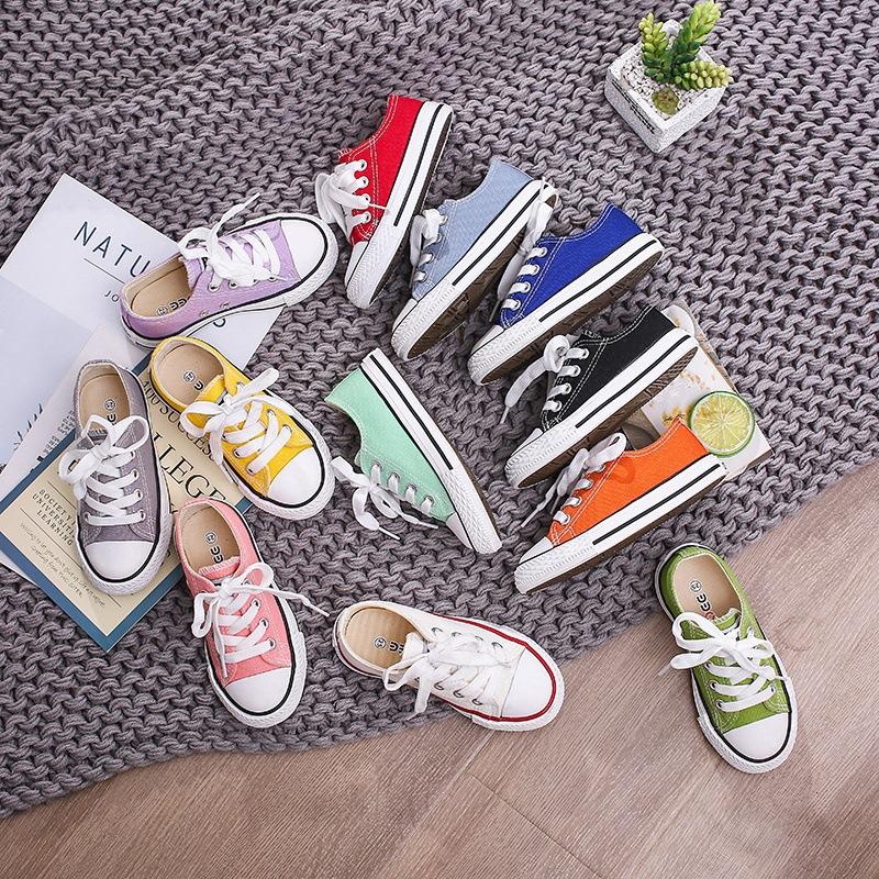 Children'S Shoes Summer Newest Girl'S Candy Color Sneakers Boy'S Canvas Shoes Baby Casual Shoes Student Nonslip Sneakers