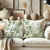 Fresh Green Plants Floral Pattern Home Decor Pillowcase Living Room Sofa Polyester Cushion Cover with Zipper