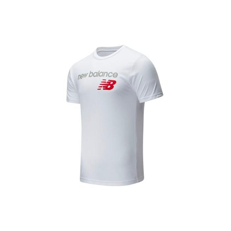 Мужская минималистичная футболка New Balance Белая MT01987-WT M