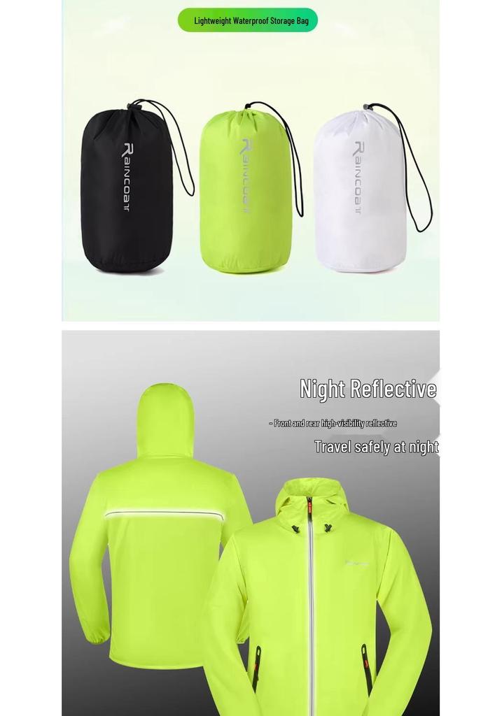 Ultra-Thin Breathable Waterproof Cycling and Outdoor Rain Suit for Men and Women