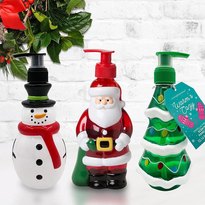 Gift Series - Household 350Ml Hand Dispensing Bottle - Series Christmas Snowman Dispensing Bottle Christmas Gifts