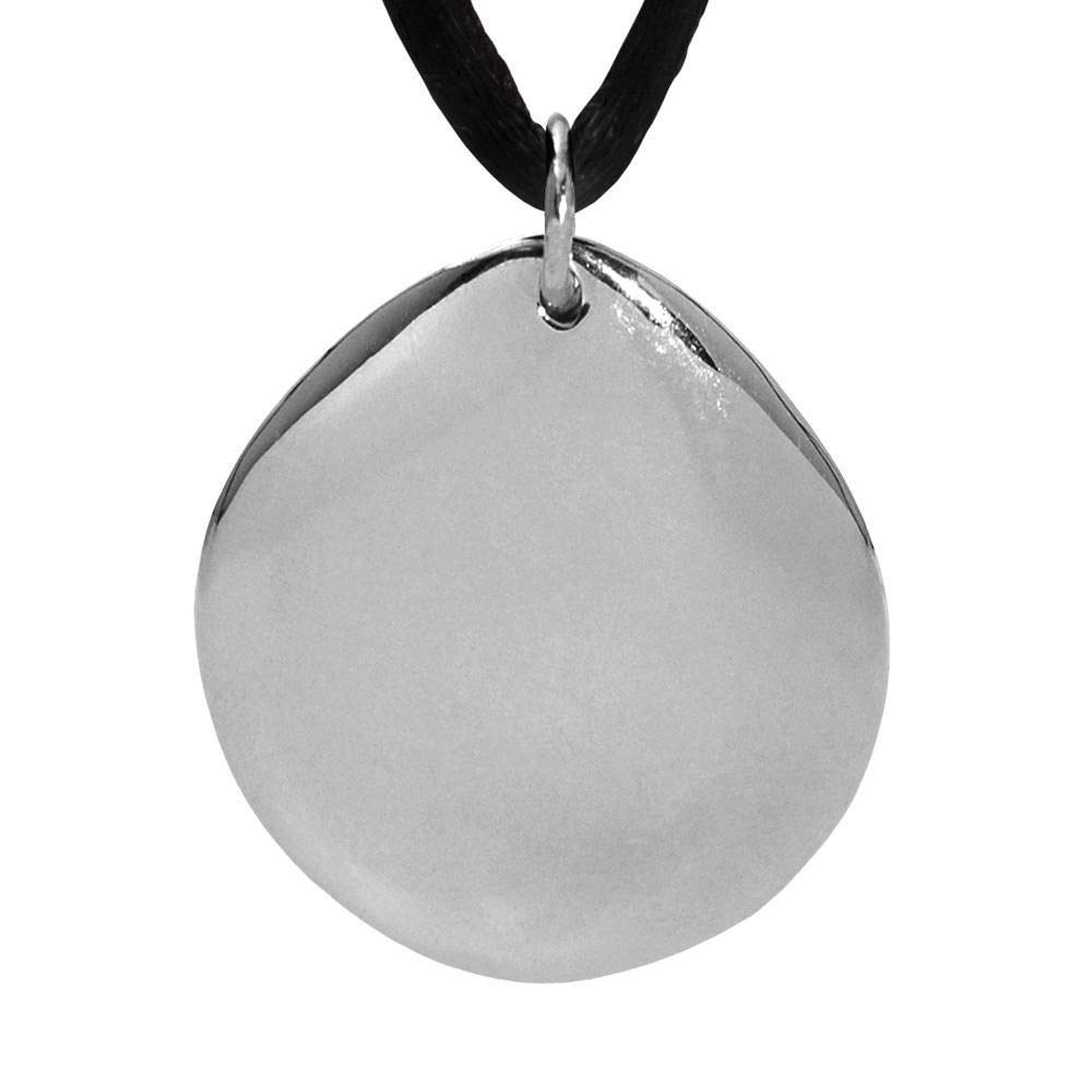 

Silver Pendant Pebble [Q-Link] (Polished)