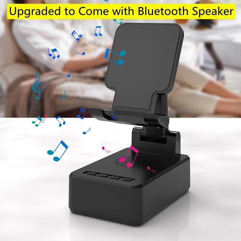 Mobile Phone Holder Stand Wireless Charger Bluetooth Speaker 15W Fast Charging Station Tablet Desktop Live Lazy Bracket Mount