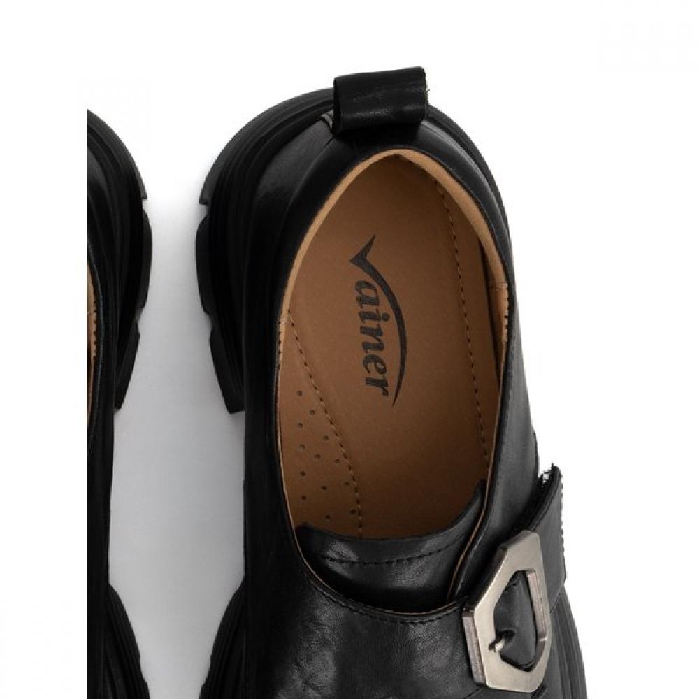 VAINER Women Comfort Oversole Loafer Black Samm040ak