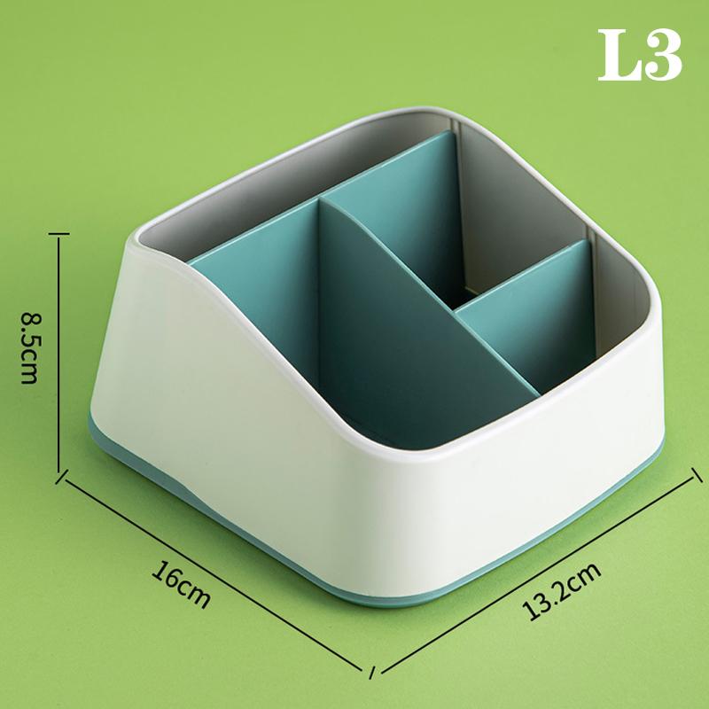 Remote Control Holder 4 Slot Desktop Storage Box Trapezoidal Basket Stationery Organizer Case Home Hotel Decor