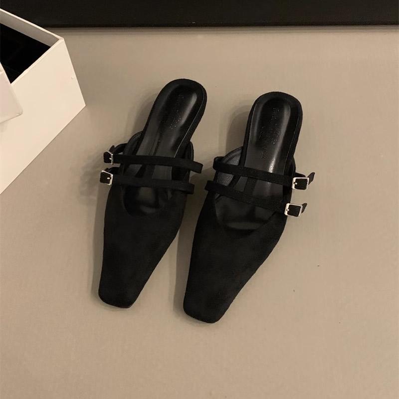 Leopard High Heels Slippers Women Square Toe Sandals Mules Shoes Summer 2025 Trend Designer Shoes Sexy Woman Pumps Dress Slides