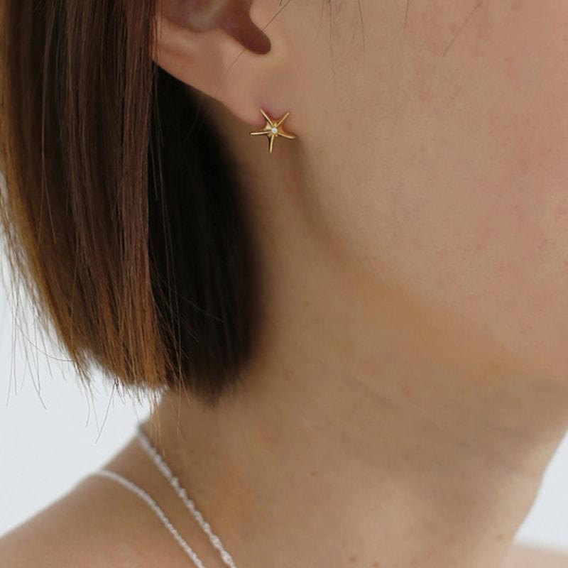 Eveningbell [silver925] Dancing Star Earrings (gold)