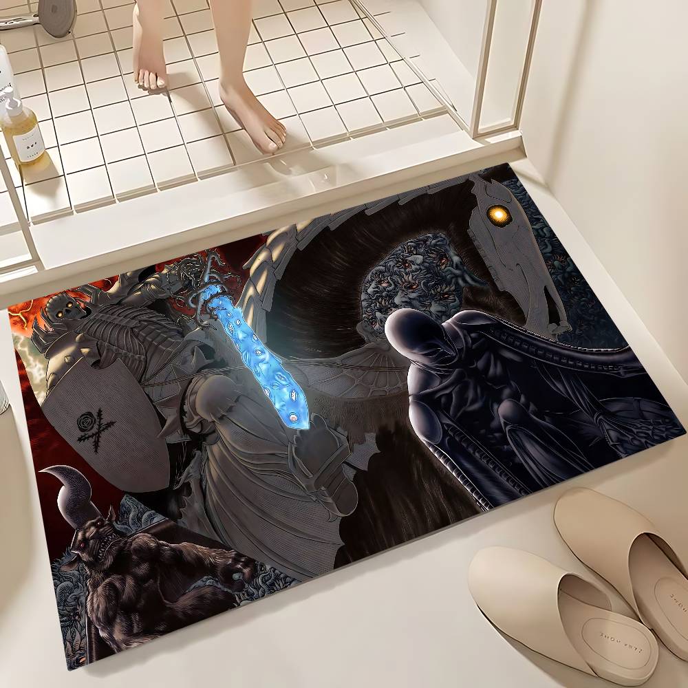 Anime B-BerserkS Hallway Carpet Rectangle Anti-slip Home Soft Badmat Front Door Indoor Outdoor Mat Doormat Area Rug