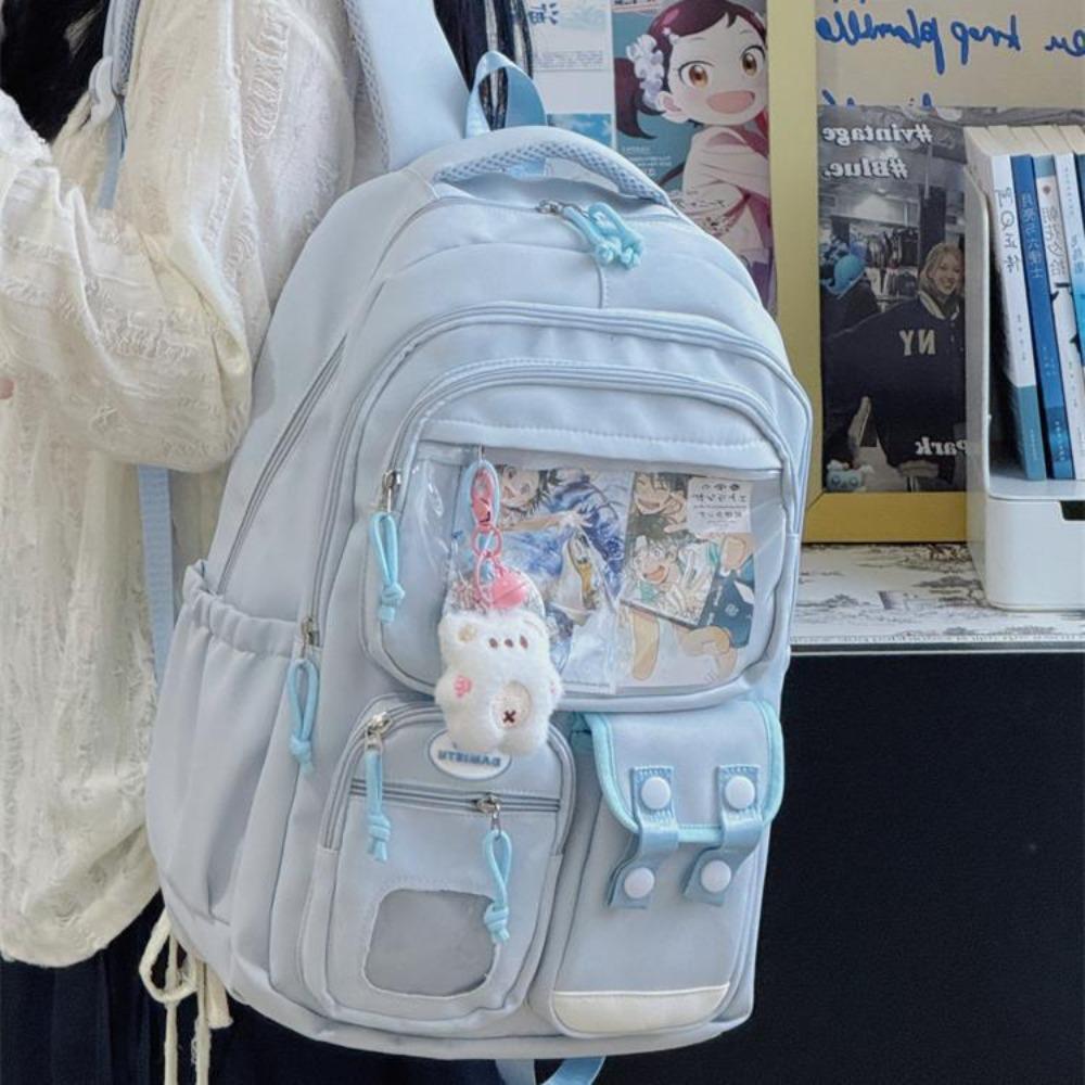 New college style ins sweet and cute junior high school student schoolbag high value grade 3-5 large capacity backpack women