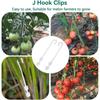 20 Stück Tomatenstütz-J-Haken Kunststoff-Pflanzenkletterranken-Clips Gartenstützhaken für Gewächshaus Freilandlandwirtschaft