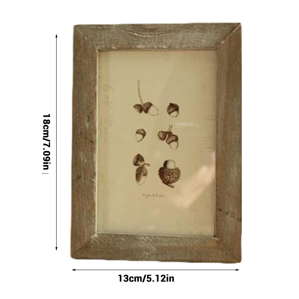 Picture Frame Decorative Wood Picture Frames Vintage 3x5 Inch Tabletop and Wall Mount Photo Display for Wedding