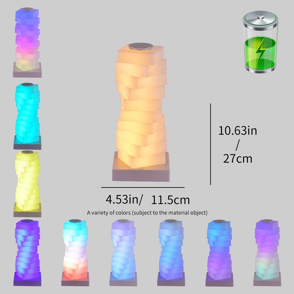 DIY Farbwechselnde Schreibtischlampe RGB 16 Farben LED-Lampe Schlafzimmer Nachttisch Dekoration Lampe Touch-Schalter Mehrstufiges Licht