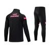 Kids Long Sleeve Sports Gear Paris Soccer Training Jersey Set YSHT Black