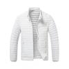 Mens Cotton Puffer Jacket Winter Stand Collar Solid Color Casual Coat