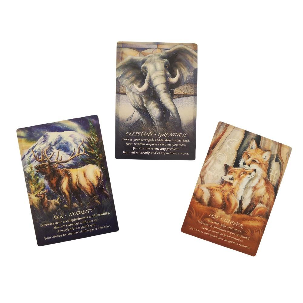 12x8.3cm Spirit of The Animal Oracle Deck 51 Different Animal Helpers and Discover Their Powerful Medicine with Guidebook for Beginners