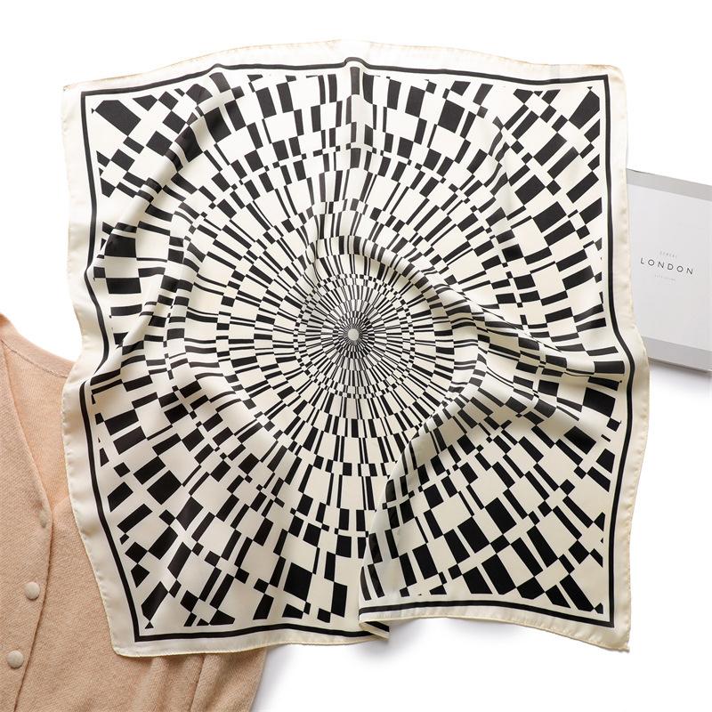 71X71cm square scarf women's scarf new autumn and winter scarf decoration versatile simple temperament silk scarf headscarf sun protection