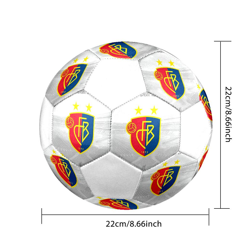 1PC FC Basel Team Size 5 Soccer Ball PrahaIndoor Soccer Ball Colorful All Ages Machine Stitched PVC Competition Ready Durable High-Bounce