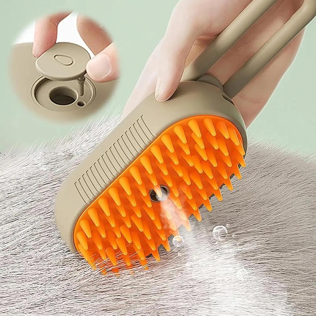 Cat Steam Brush Spray 3 In 1 Cleaning Cat Hair Brush Pet Grooming Removal Massage Dog Steamer Brush Beauty Comb Pets Supplies