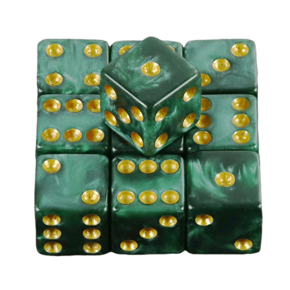 10 peças 12mm Efeito Mármore D6 Dados Jogo de Tabuleiro de Dados de Jogo de Mesa, Jogos de Poker Dados