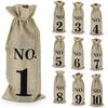 Red Wine Bottle Packaging Bag With Durable Canvas Material For Gift Wrapping And Storage
