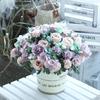 Simulated Flowers Bouquet Bright Colors High Simulation No Withering Fading Fake Flower Home Office Decor