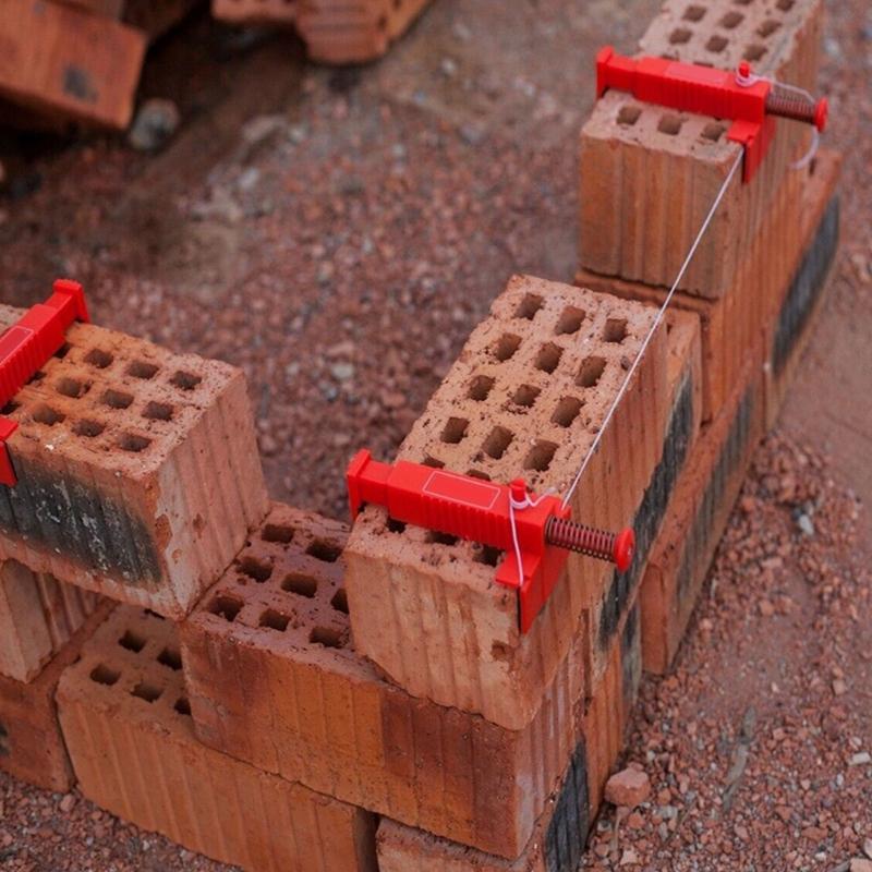 2Pcs Brick Liner Runner Leveling Measuring Wire Drawer Tool Fixers Brick Line Clips Puller Wire Clamps For Building