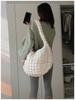 Květinová plisovaná kostkovaná vyšívaná taška na knedlíky - Velkokapacitní retro crossbody a ramenní taška