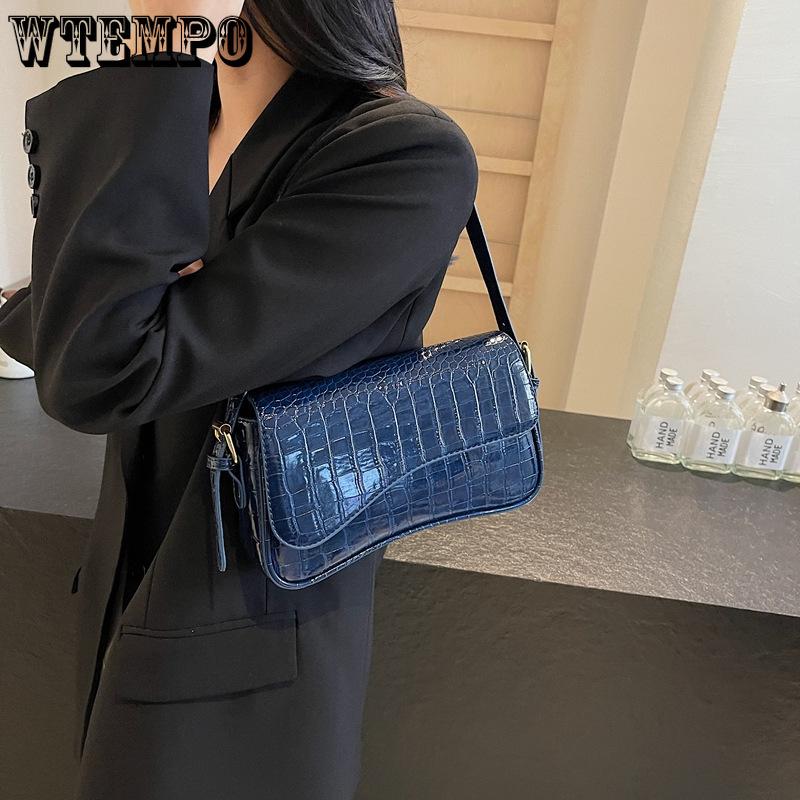 Klappe Magnetschnalle Schulter Umhängetasche Arbeit Pendler Mode Einfache Achselhöhle Kleine Quadratische Tasche Handheld Orgel Damentaschen