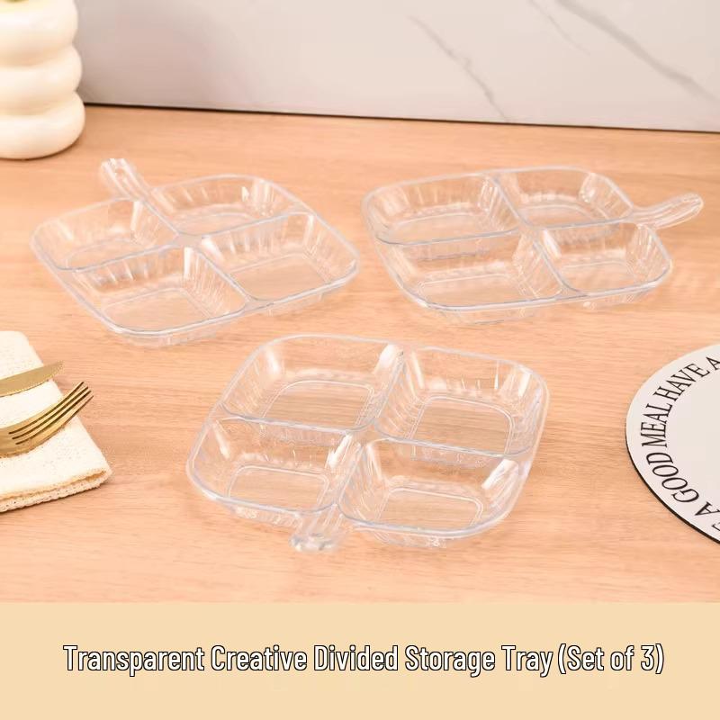 Multifunctional Divided Plate for Side Dishes, Hot Pot, and Condiments